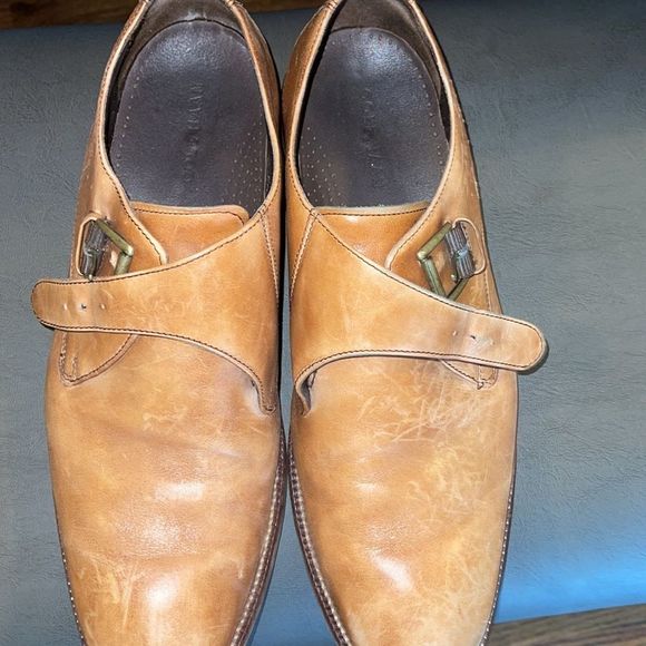 Cole Haan Leather Monk Strap Dress Shoes - Picture 3 of 7